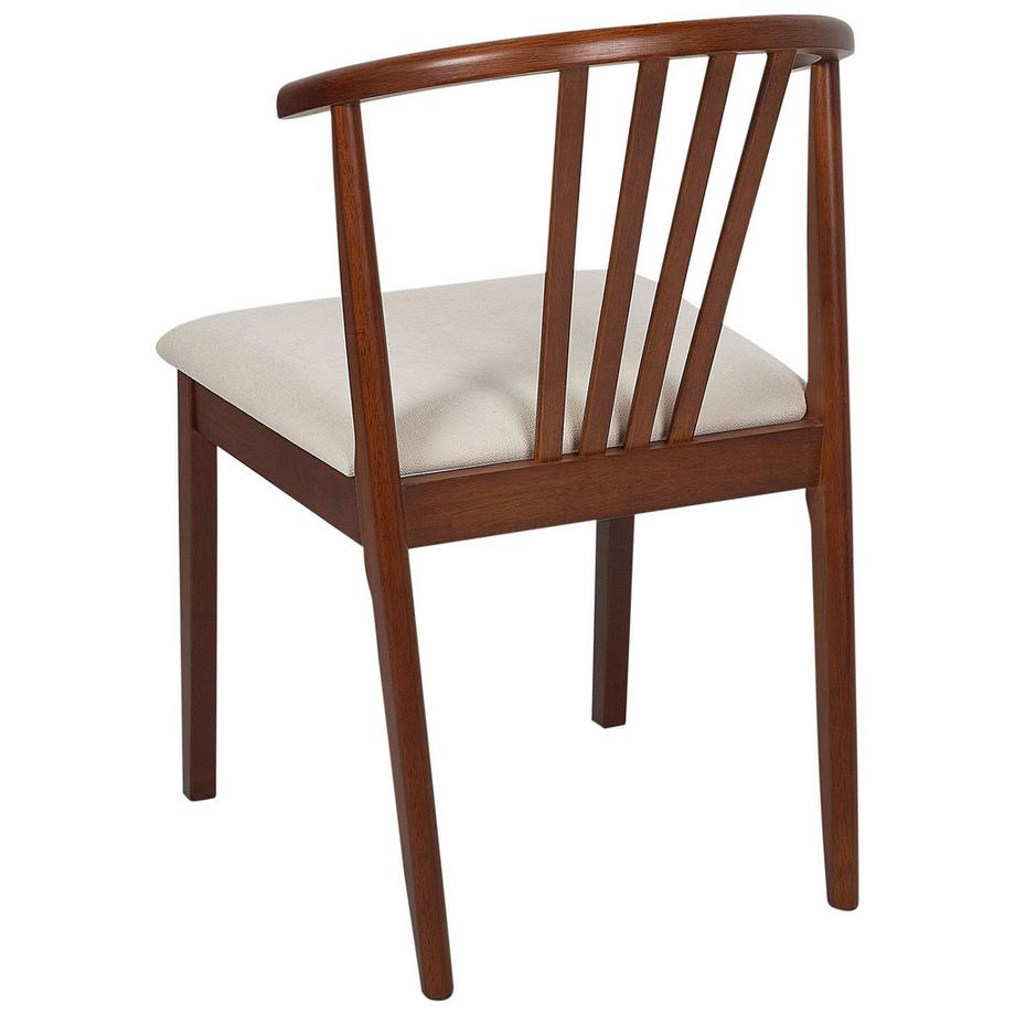 Beliani Lot de 2 chaises de salle à manger en Bois d'hévéa Traditionnel CRAIG  