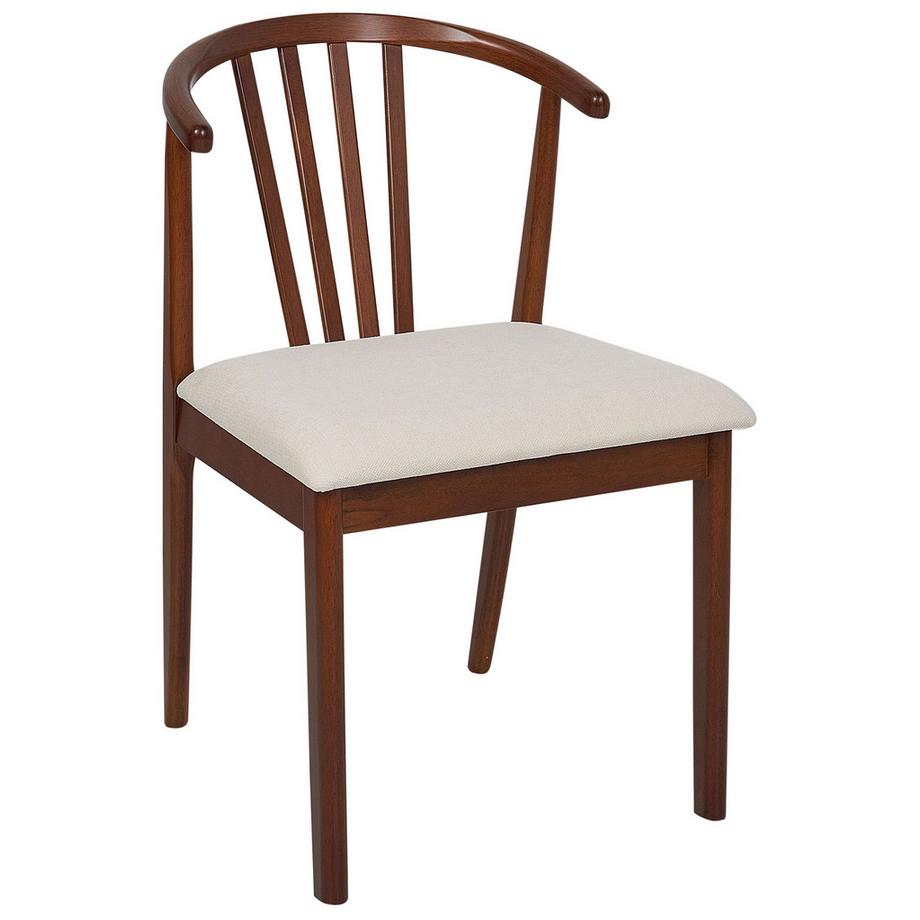 Beliani Lot de 2 chaises de salle à manger en Bois d'hévéa Traditionnel CRAIG  