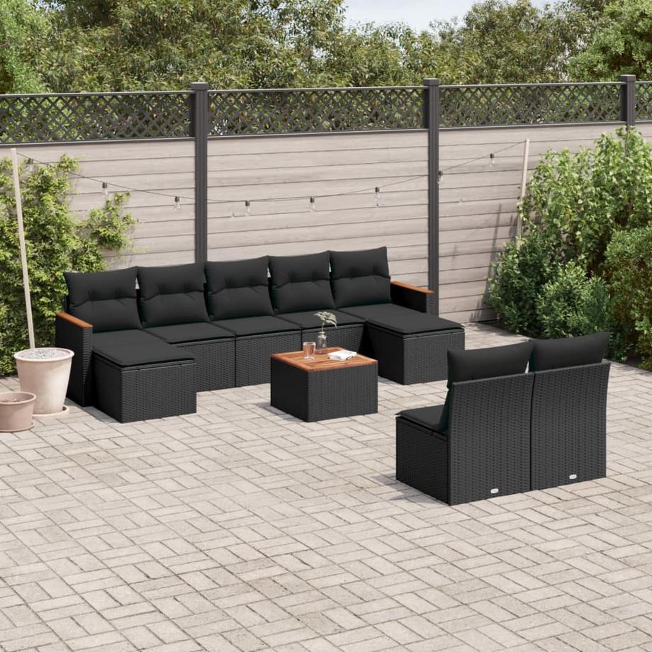 VidaXL Ensemble de canapés de jardin rotin synthétique  