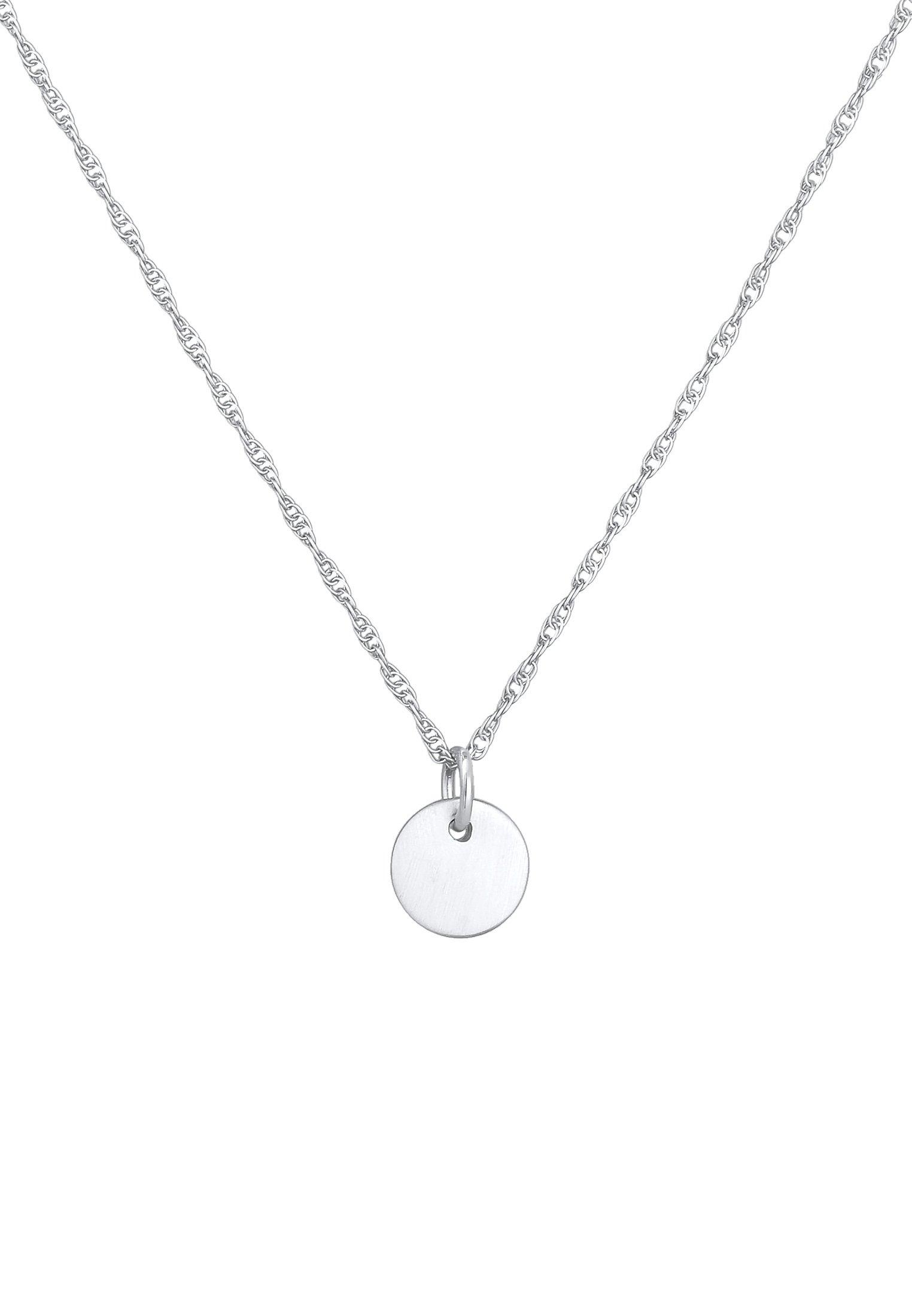 Elli  Collier Pendentif Femme Plaque Ronde 