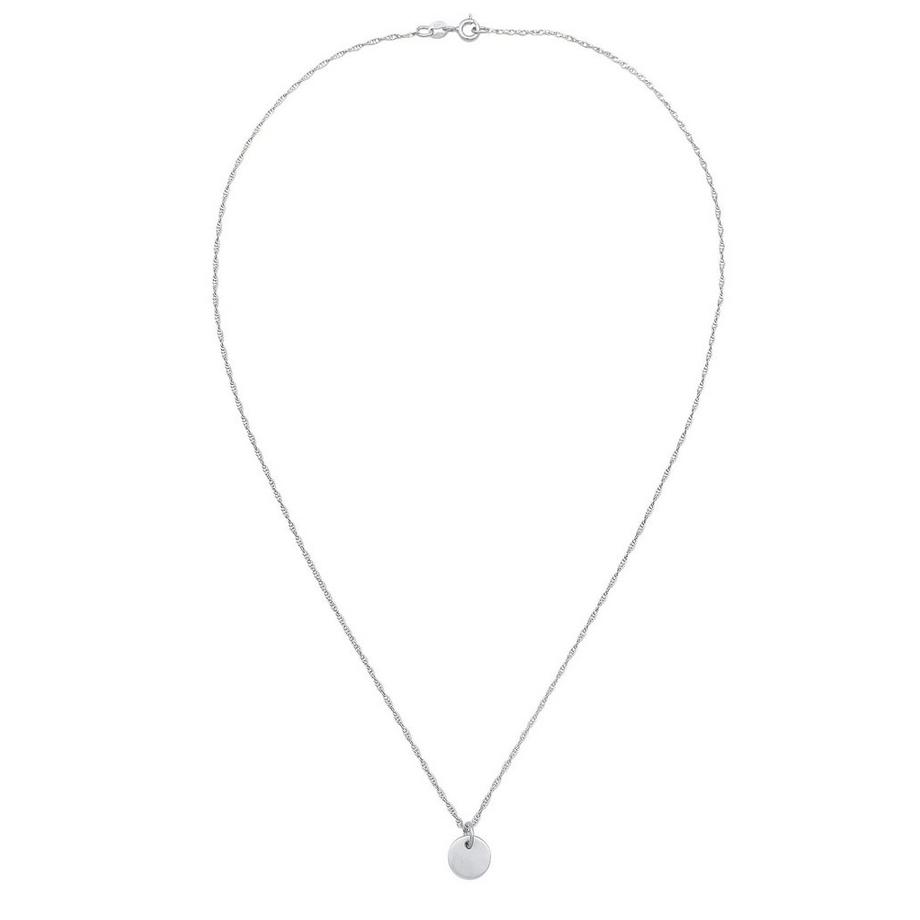 Elli  Collier Pendentif Femme Plaque Ronde 