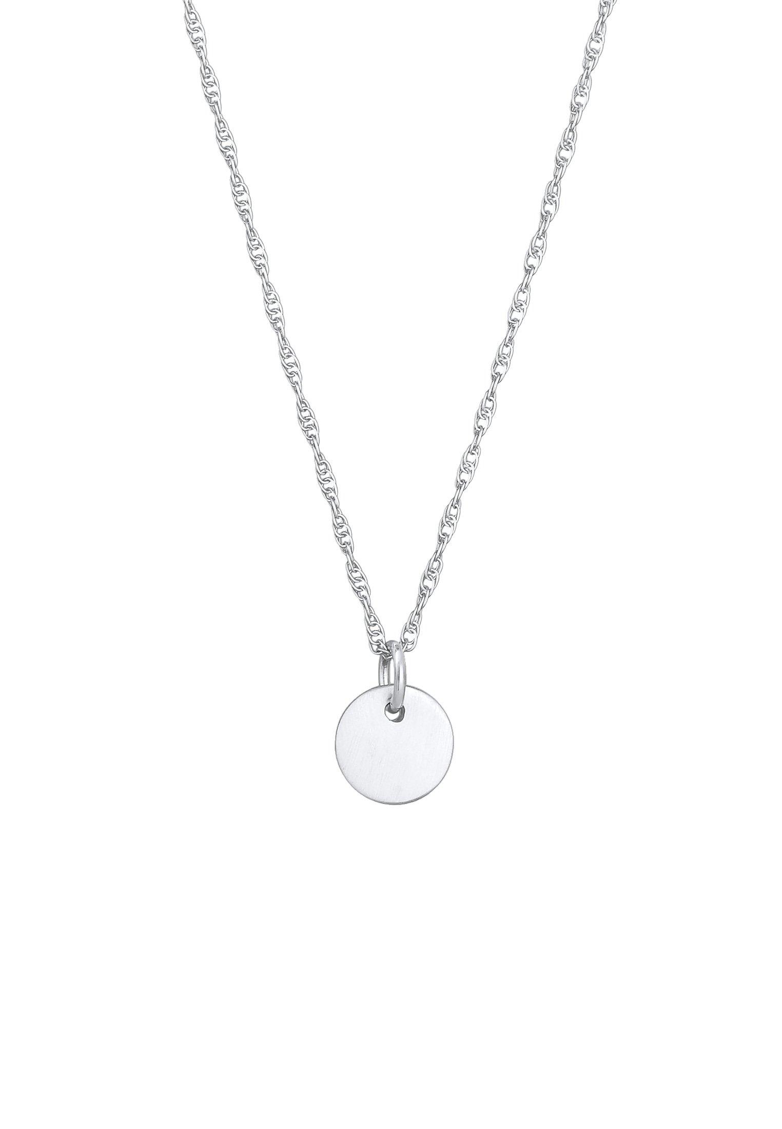 Elli  Collier Pendentif Femme Plaque Ronde 