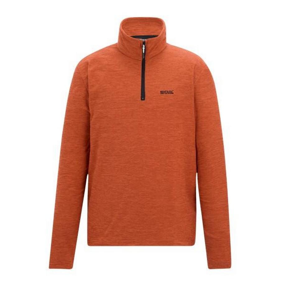 Thompson Fleecejacke, Mit Halbem Reißverschluss, Meliert