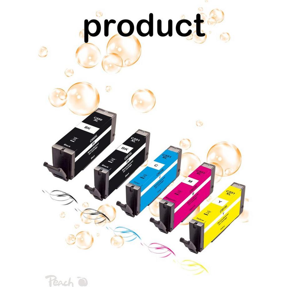 Peach  Tinte Canon  PGI-550XLCLI-551XL,Multi-Pack C, M, Y, BK 