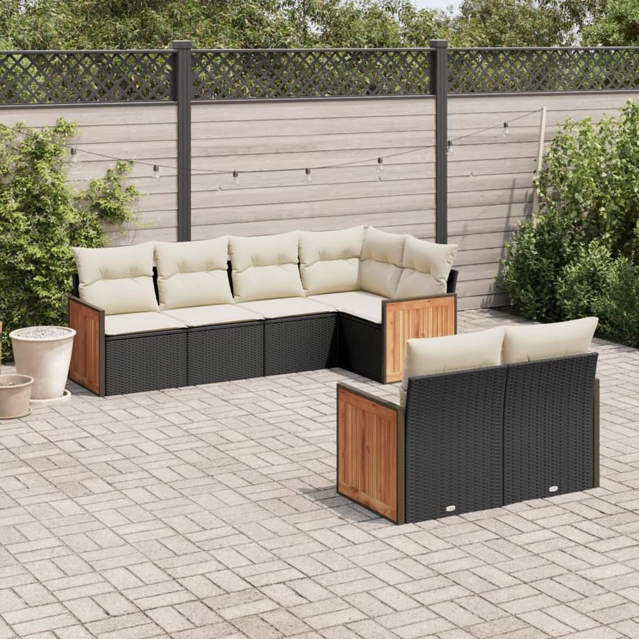 VidaXL set divano da giardino Polirattan  