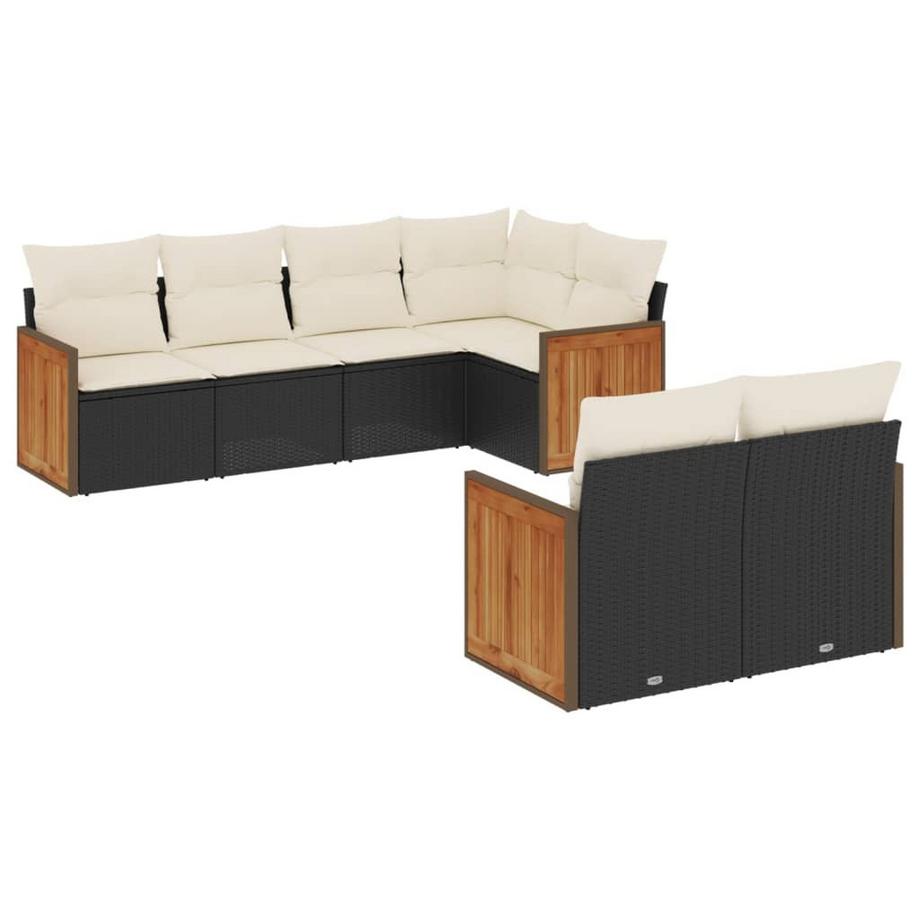 set divano da giardino Polirattan