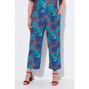 Pantaloni di jersey con taglio della gamba ampio e dritto a 7/8 e cintura elastica