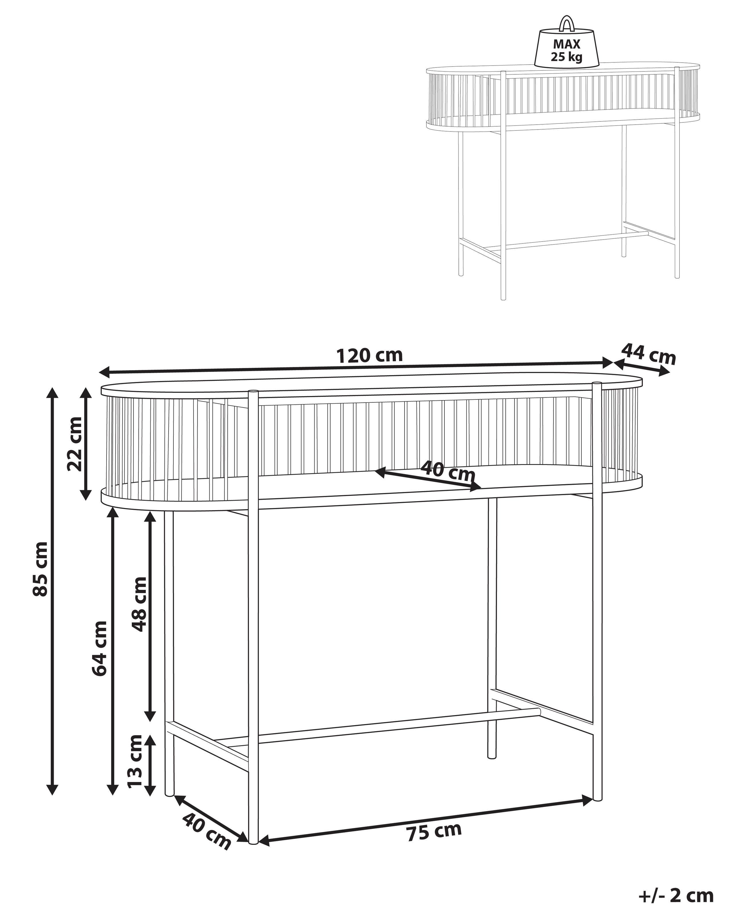Beliani Console en MDF Rétro BIRSON  