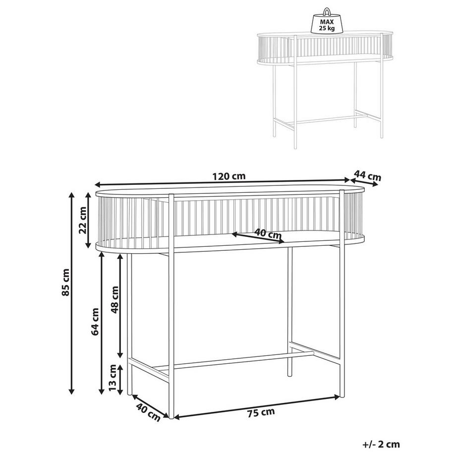 Beliani Konsolentisch aus MDF-Platte  BIRSON  
