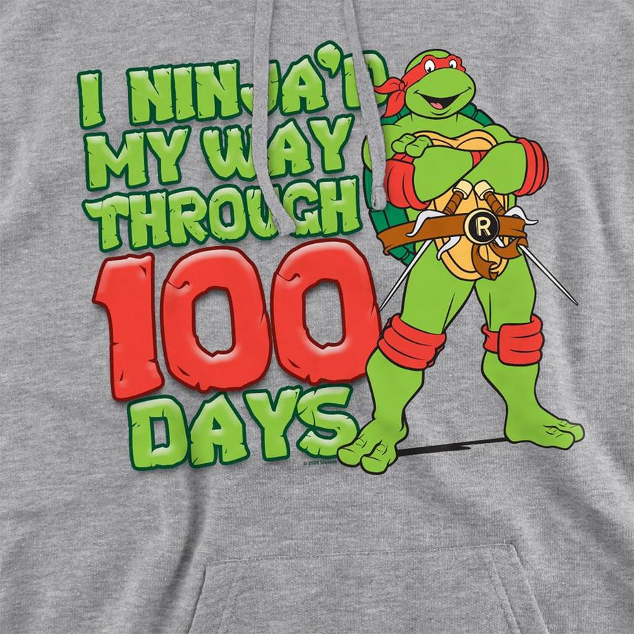 TEENAGE MUTANT NINJA TURTLE I Ninja´d My Way Through 100 Days Felpa Con Cappuccio  