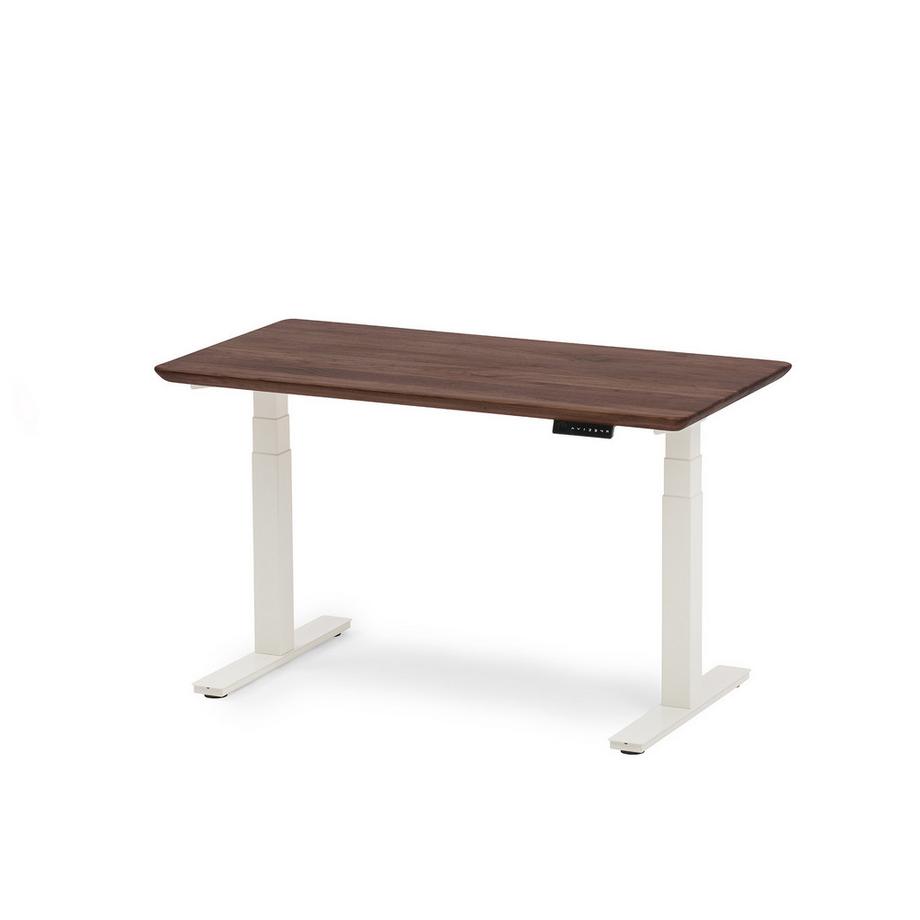 Oakywood Standing Desk Holztisch mit Höhenverstellung - aus Massivholz - Walnuss / 160x80 / Weiß  