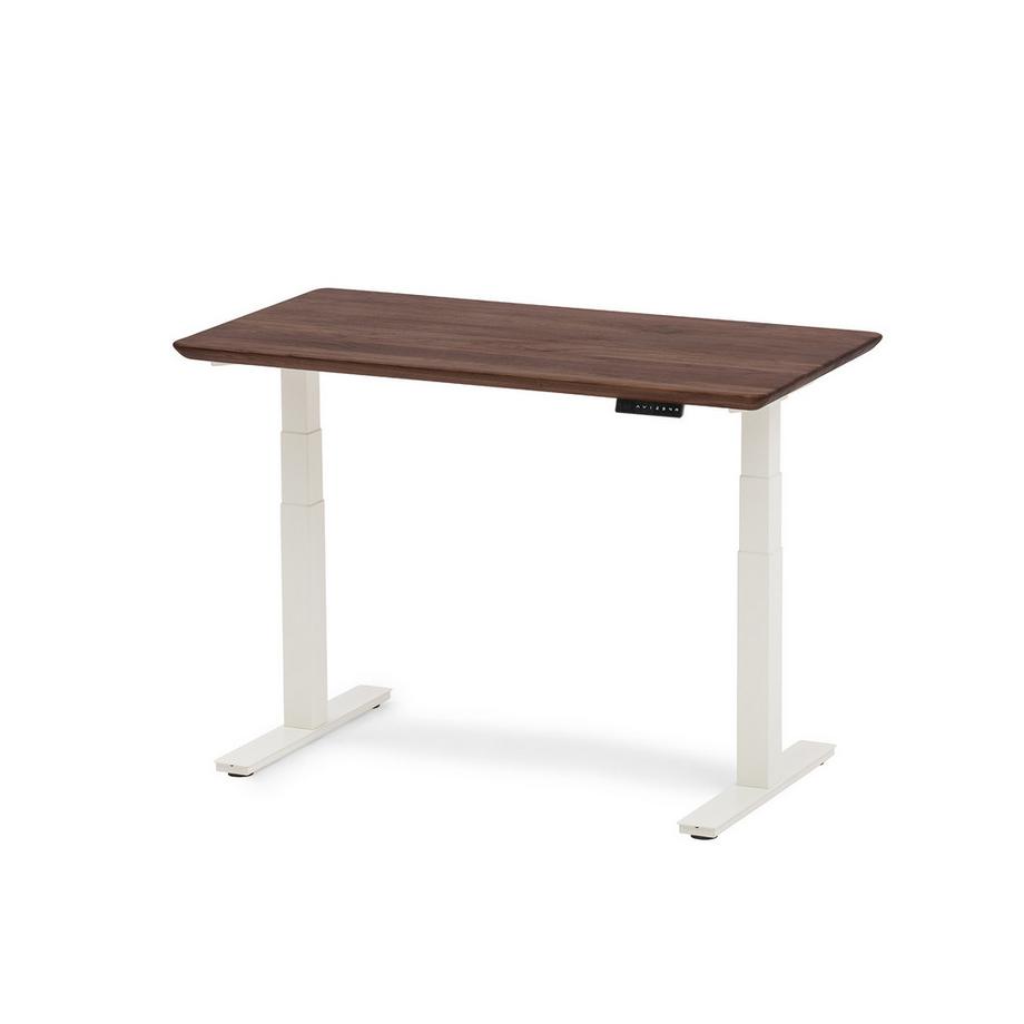 Oakywood Standing Desk Holztisch mit Höhenverstellung - aus Massivholz - Walnuss / 160x80 / Weiß  