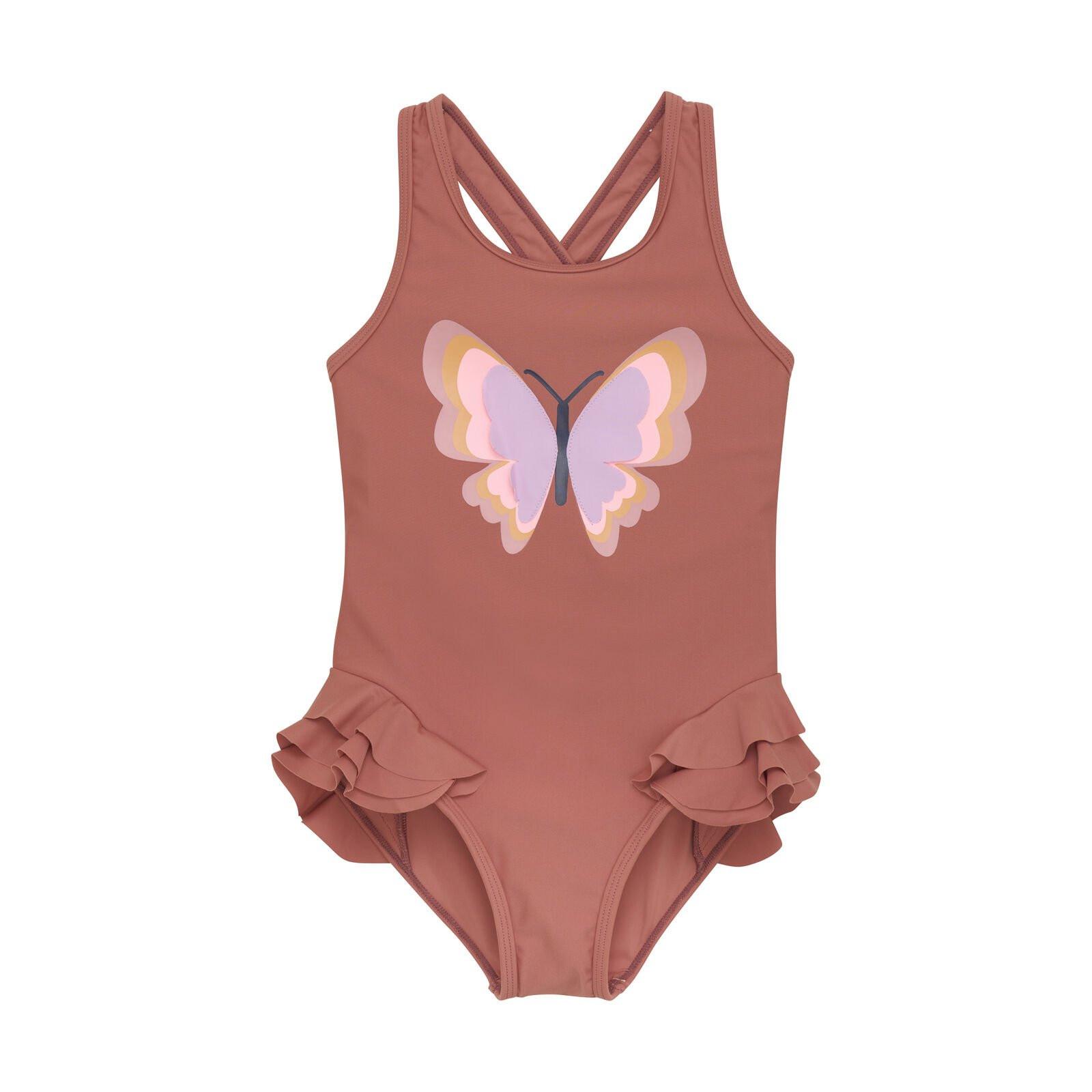 Color Kids  Mädchen Badeanzug Schmetterling 
