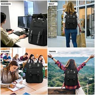 Only-bags.store Sac à dos pour ordinateur portable 15.6 pouces avec pochette pour câble de données port de chargement USB  