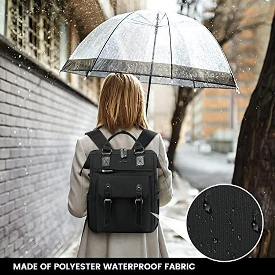 Only-bags.store Sac à dos pour ordinateur portable 15.6 pouces avec pochette pour câble de données port de chargement USB  