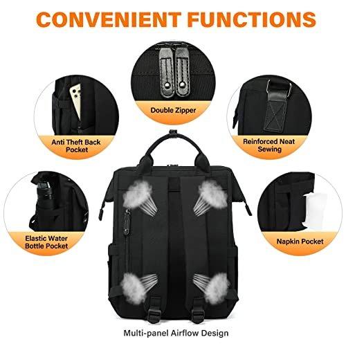 Only-bags.store Sac à dos pour ordinateur portable 15.6 pouces avec pochette pour câble de données port de chargement USB  