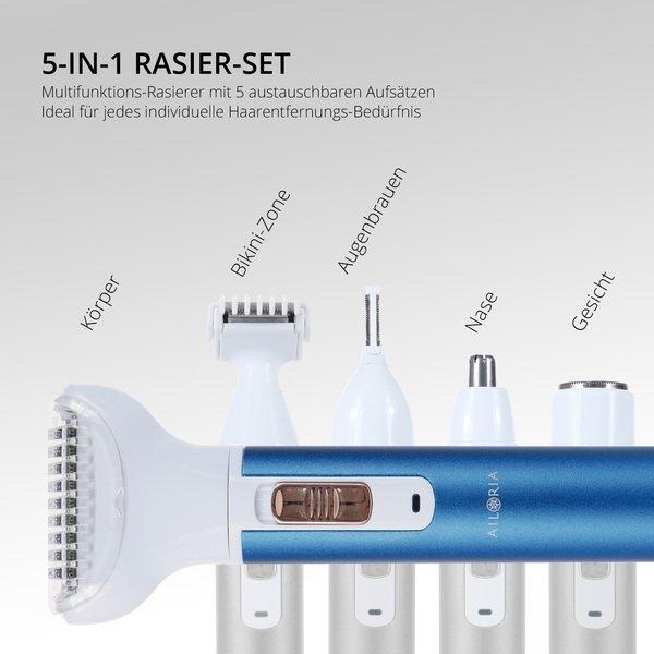 AILORIA EVAPORE Rasierer mit verschiedenen Aufsätzen USB  