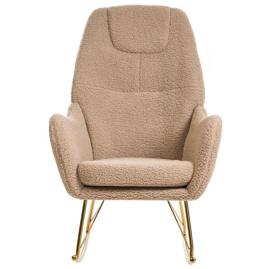 Beliani Fauteuil à bascule en Bouclé Moderne GULSELE  