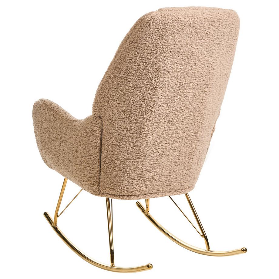 Beliani Fauteuil à bascule en Bouclé Moderne GULSELE  