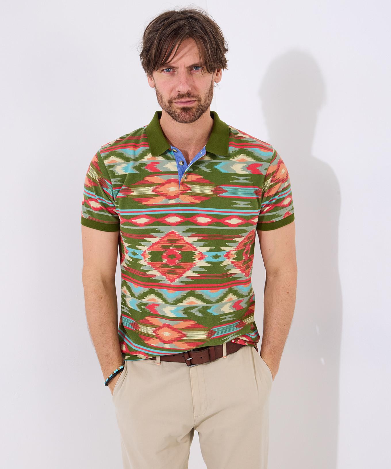 Joe Browns  Poloshirt mit lebhaftem Aztekenmuster 