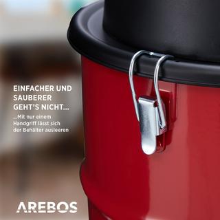 Arebos Aspirateur à Cendres Premium 20 L 1200W Aspirateur Cheminée avec Filtre HEPA  