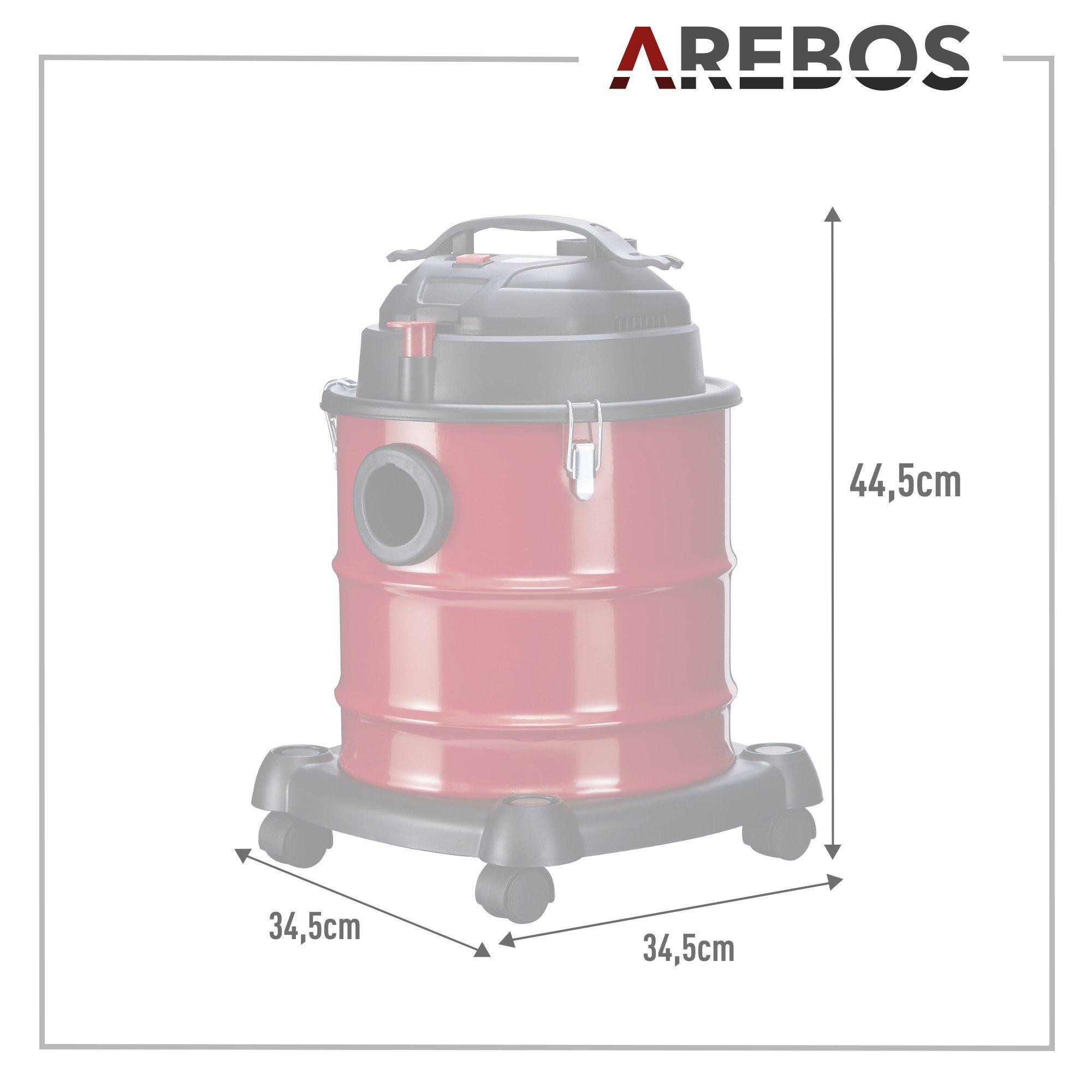 Arebos Aspirateur à Cendres Premium 20 L 1200W Aspirateur Cheminée avec Filtre HEPA  