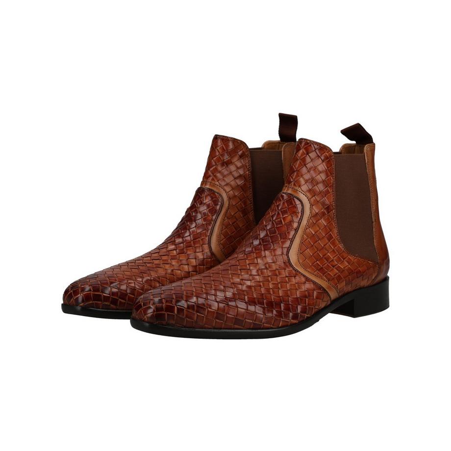 Melvin & Hamilton Stivaletto Chelsea in pelle intrecciata  