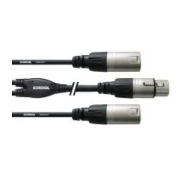 Cordial CFY 0.3 FMM câble audio 0,3 m 2 x XLR (3-pin) XLR (3-pin) Noir