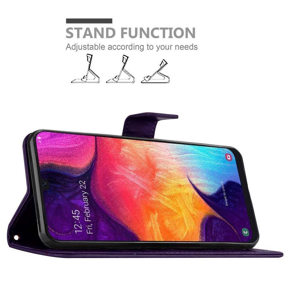 Cadorabo  Housse compatible avec Samsung Galaxy A50 4G / A50s / A30s - Coque de protection au design floral avec fermeture magnétique, fonction de support et emplacements pour cartes 