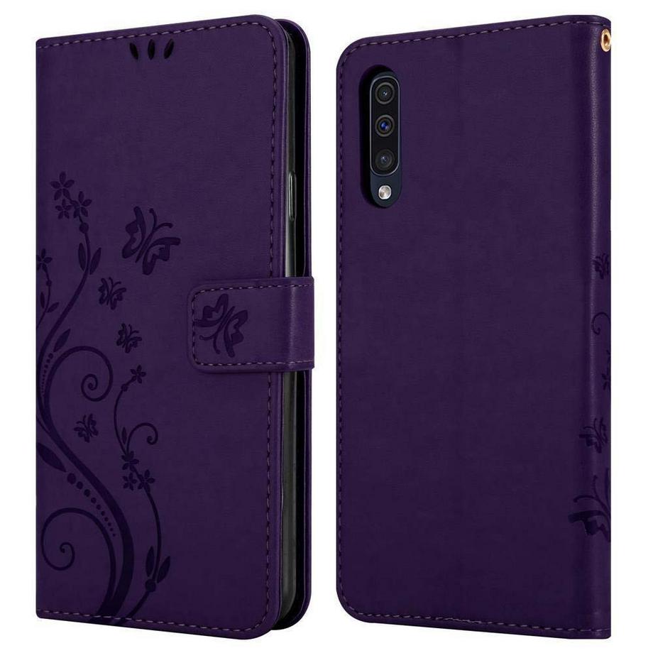 Cadorabo  Hülle für Samsung Galaxy A50 4G / A50s / A30s Blumen Design Magnetverschluss 