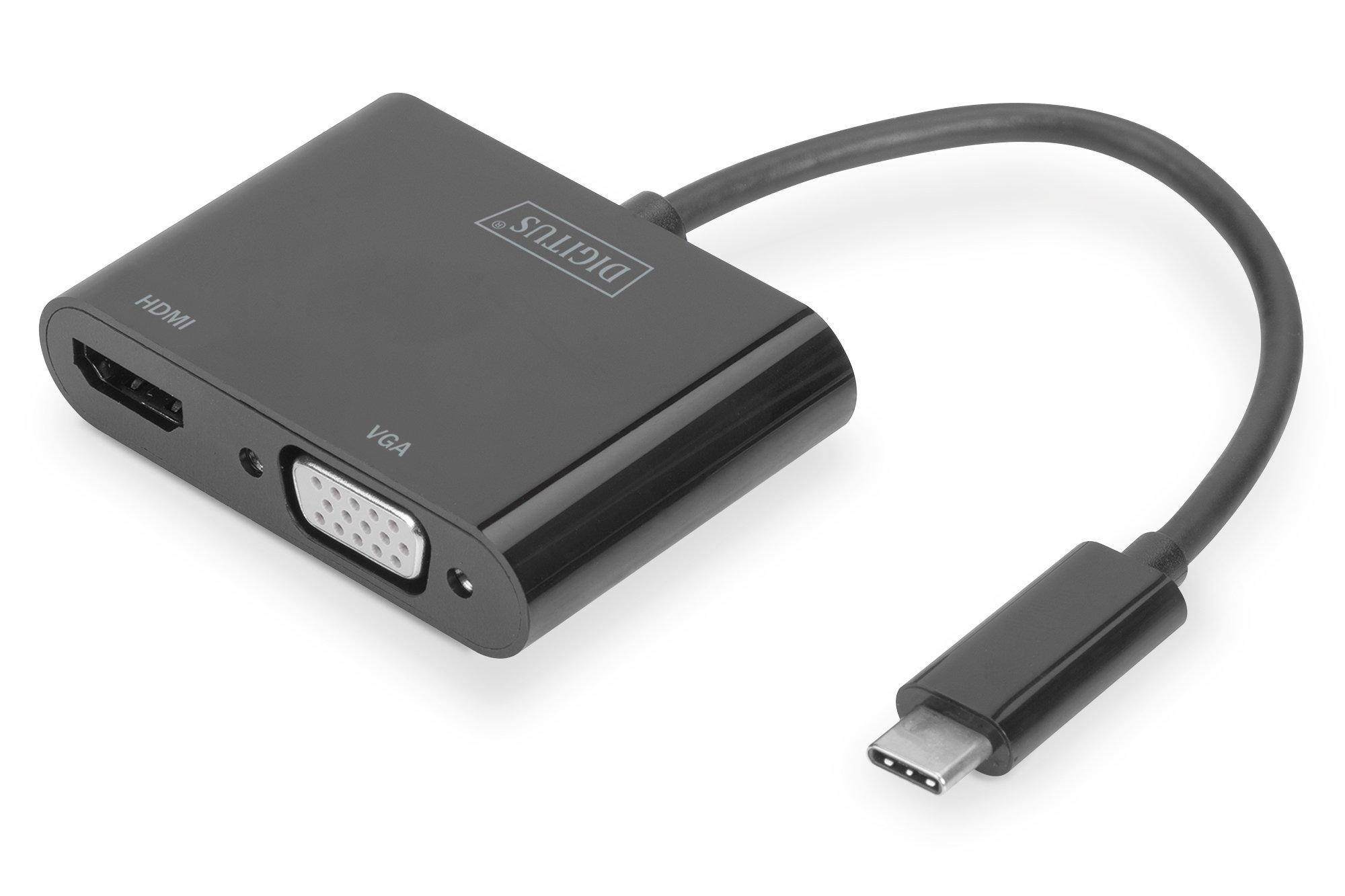 Digitus  Digitus Adattatore USB Type-C™ - HDMI + VGA 