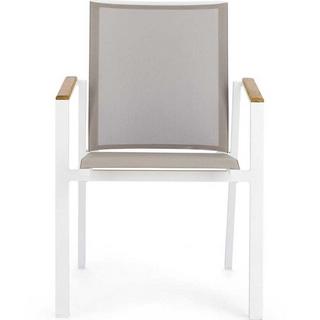 mutoni Fauteuil de jardin Cameron blanc  