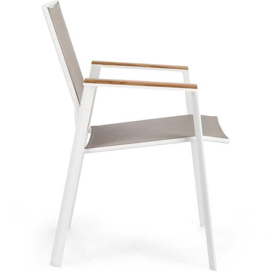 mutoni Fauteuil de jardin Cameron blanc  