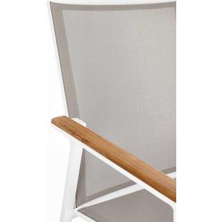 mutoni Fauteuil de jardin Cameron blanc  