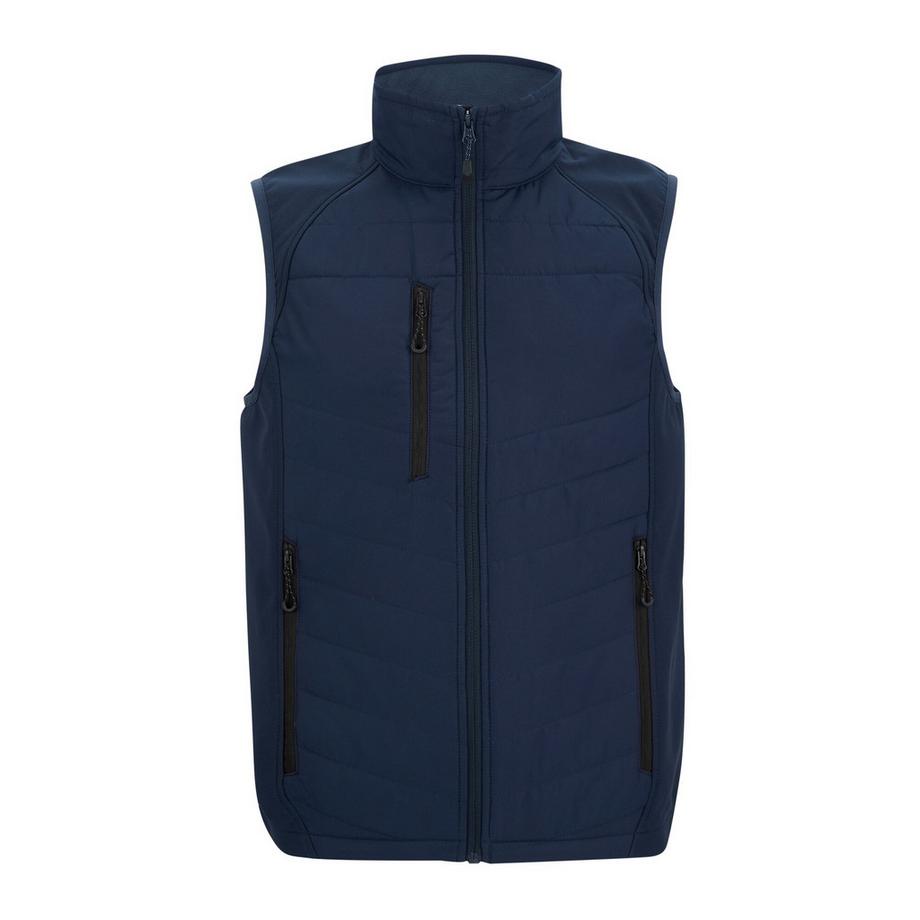 Veste Unie Sans Manches À Col Montant