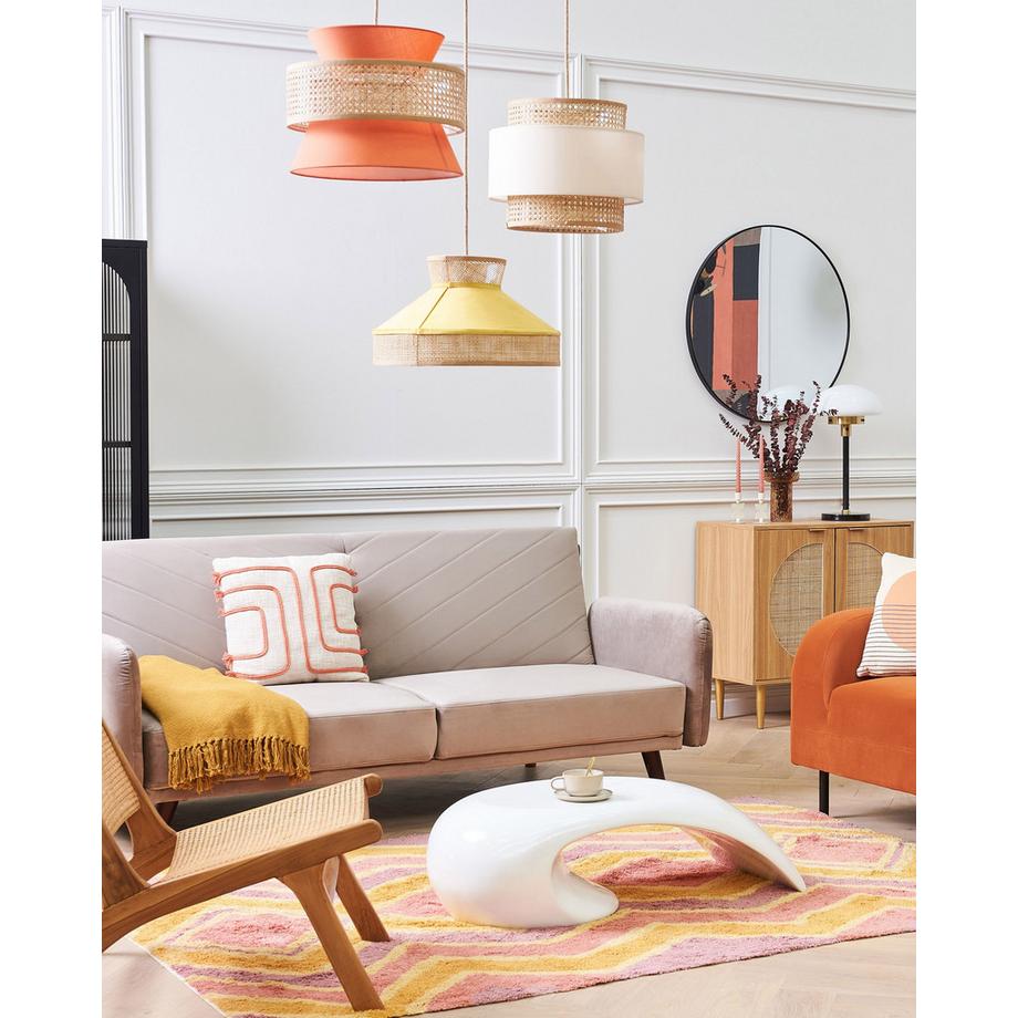 Beliani Lampe suspension en Rotin  BATALI  