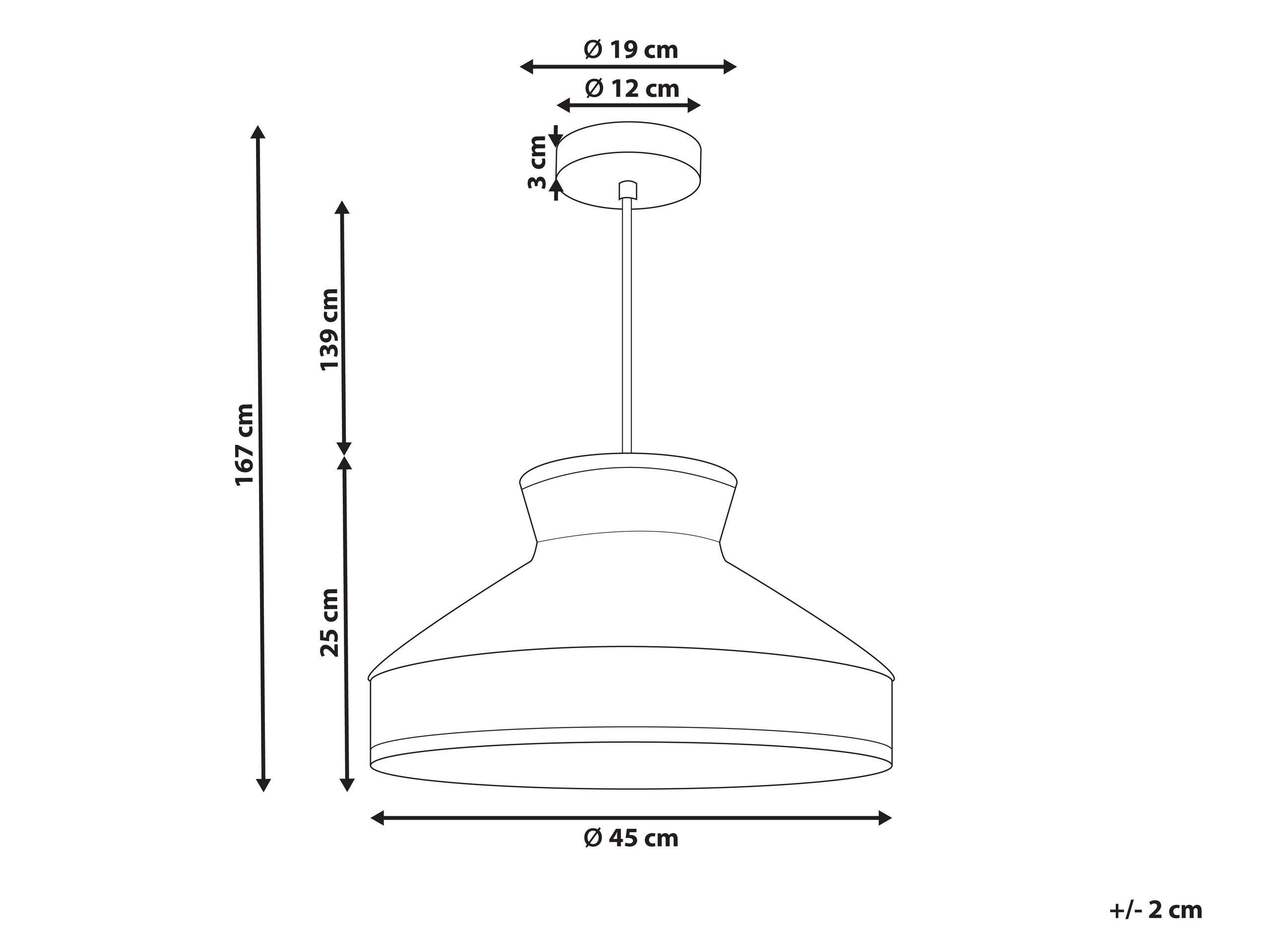 Beliani Lampadario en Rattan Moderno BATALI  