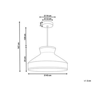 Beliani Lampe suspension en Rotin Moderne BATALI  