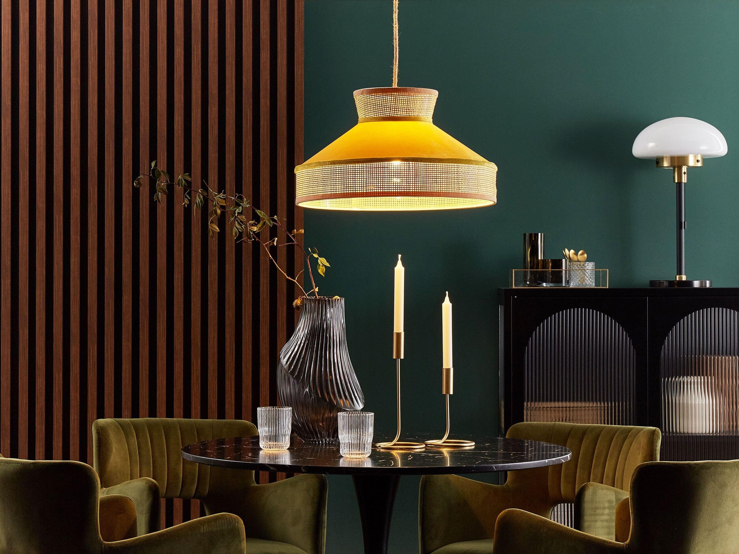 Beliani Hängelampe aus Rattan Modern BATALI  