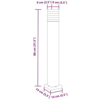 VidaXL Lampadaire d'extérieur aluminium  