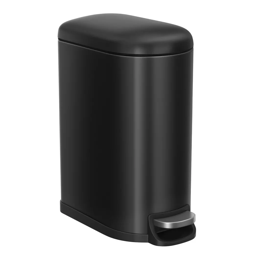 Pricenet – Schlanker 10-Liter-Badezimmereimer mit Soft-Close-Deckel und Pedal, 61.5cm