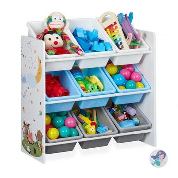 Etagère pour enfants avec 9 tiroirs et motif