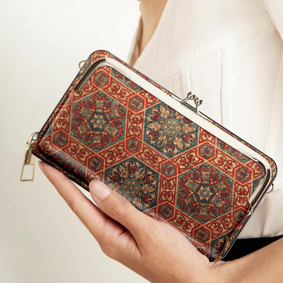 Avizar Borsetta Telefono EcoCork Sughero Motivo Mandala  