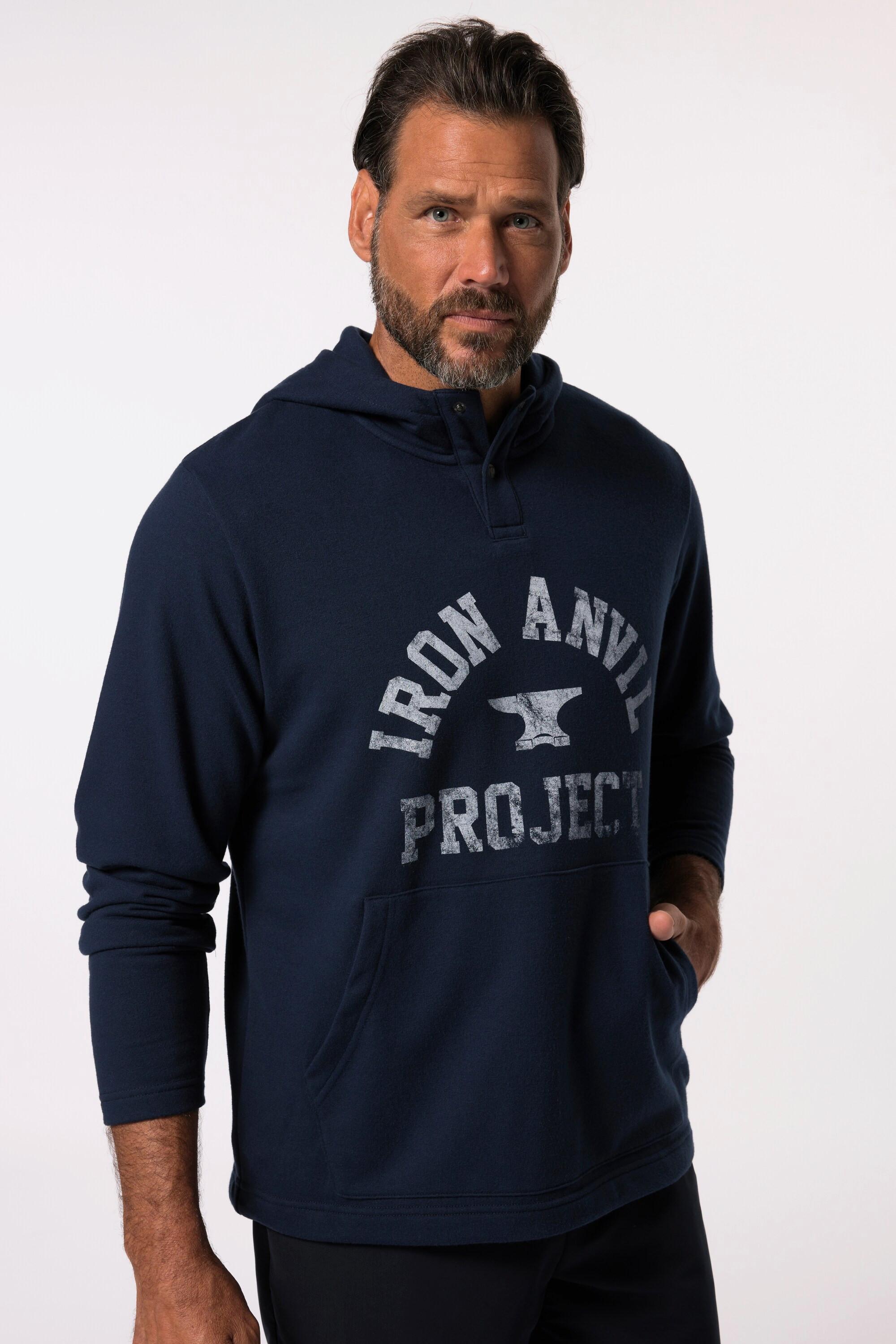 JP1880  Hoodie Iron Anvil, Fitness, Kapuze, bis 7 XL 