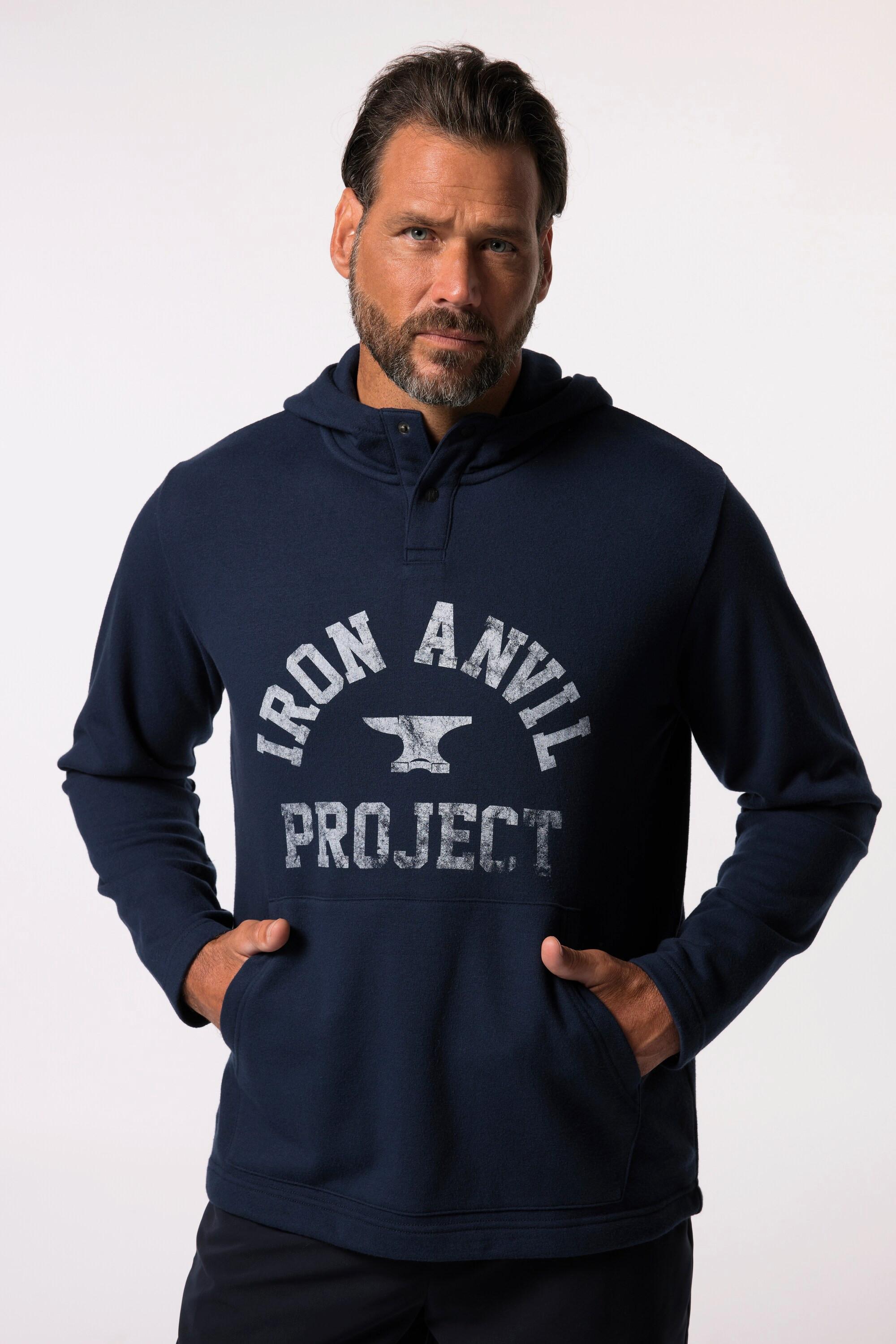 JP1880  Hoodie Iron Anvil, Fitness, Kapuze, bis 7 XL 