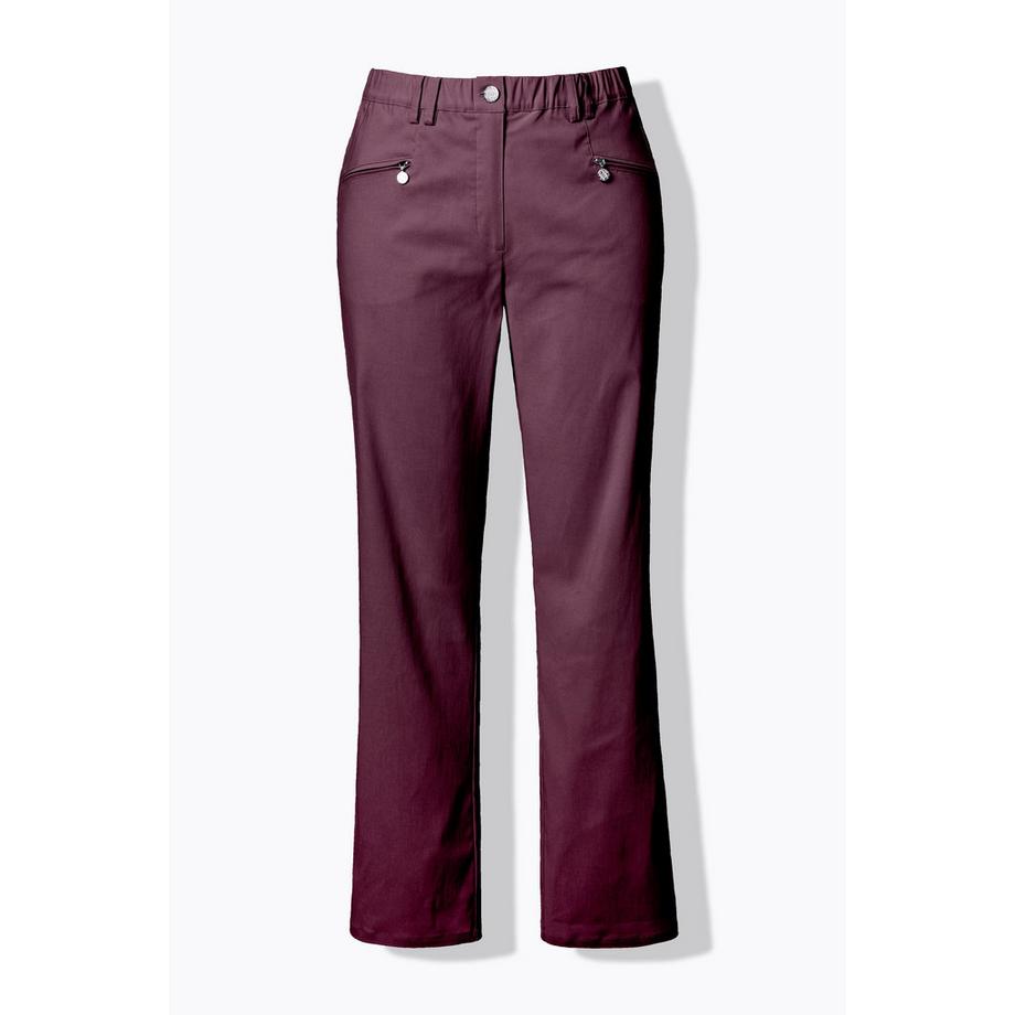 Ulla Popken Mony Pantalon Stretch Thermique Jambe Carotte Poches Zippées  