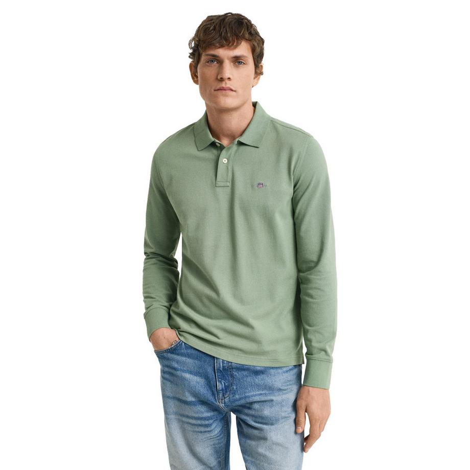 GANT Shield Regular Fit Longsleeve Pique Rugger Polo  