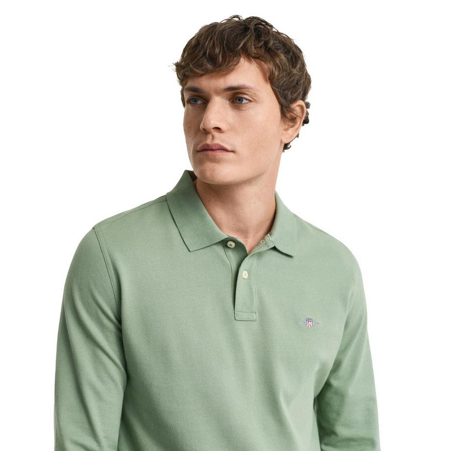 GANT Shield Regular Fit Longsleeve Pique Rugger Polo  