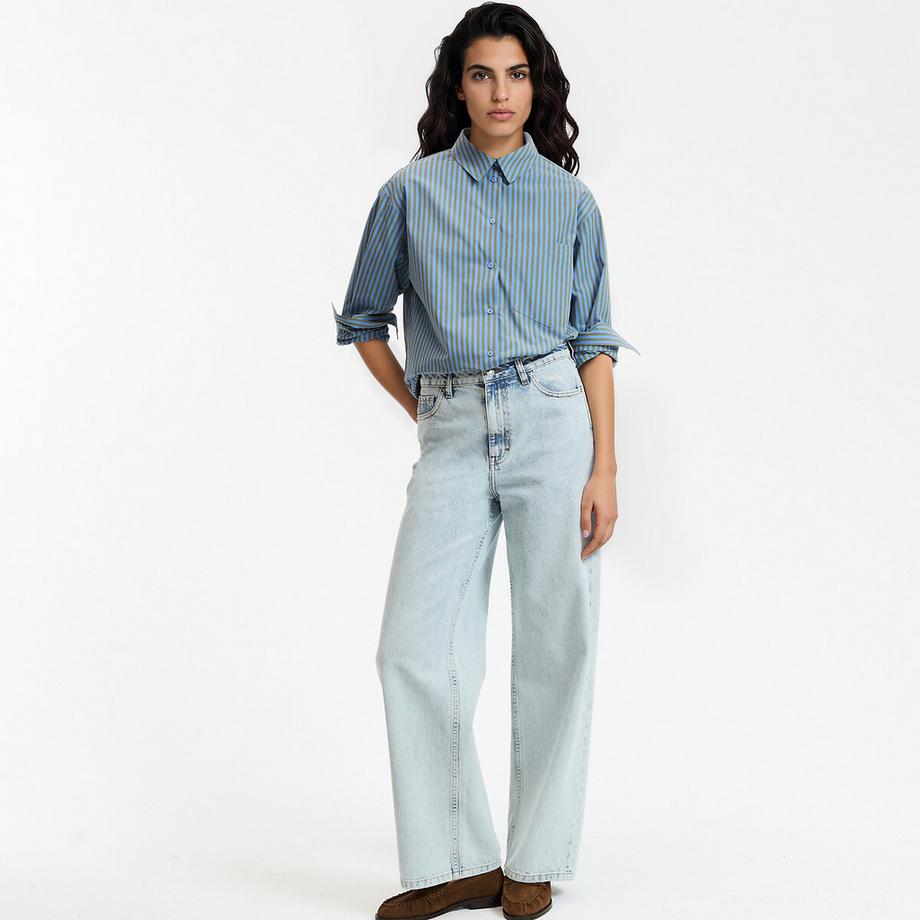 La Redoute Collections Gestreiftes Baumwollhemd  
