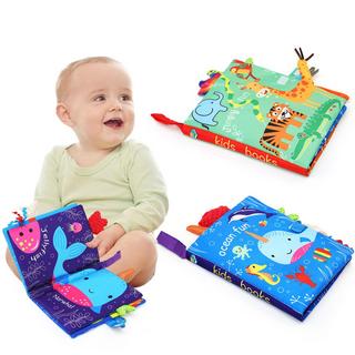 Activity-board  Baby Stoffbuch, 2 Stück Baby weiches Bilderbuch Badebuch Stoffbuch Kuschelbuch 